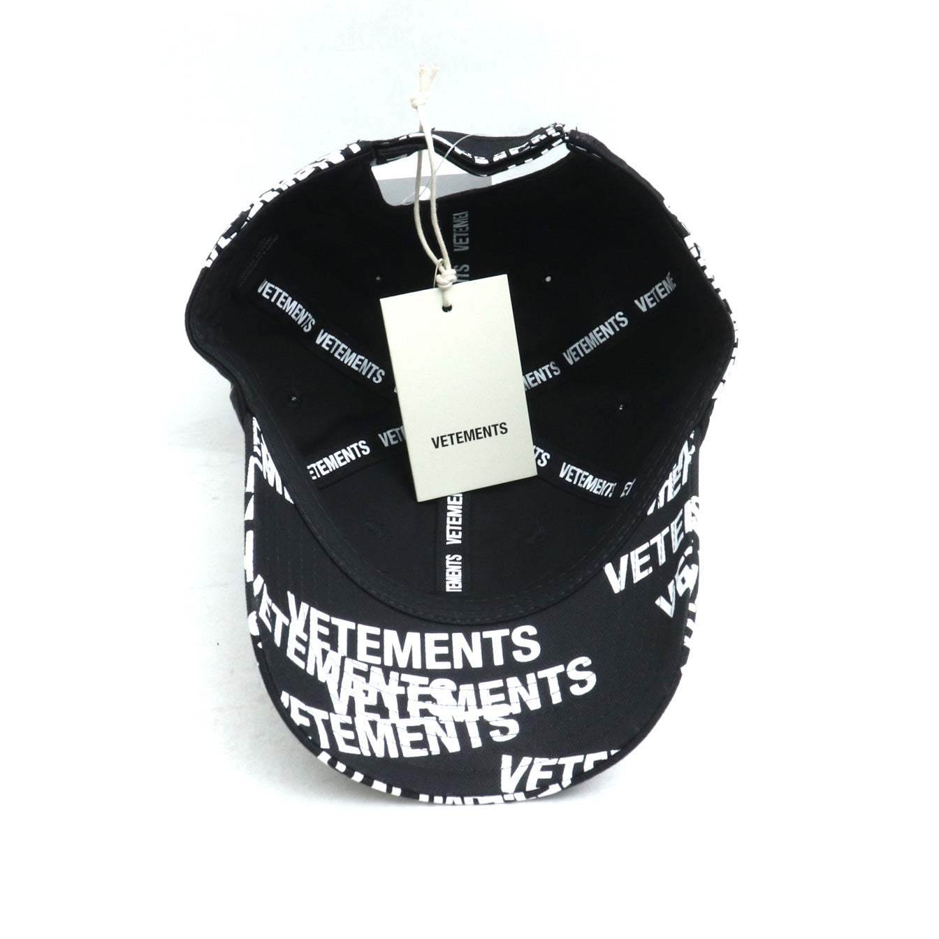 VETEMENTS 22SS Stamped Logo Baseball Cap Black Size F
