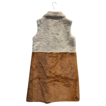 La Fiorentina Long Faux Fur Reversible Vest Size S/M