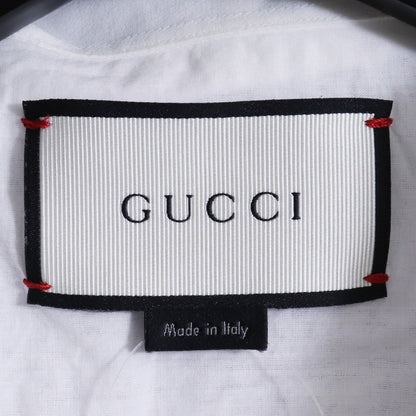 GUCCI Cotton Long Sleeve Dress Shirt White Size 39