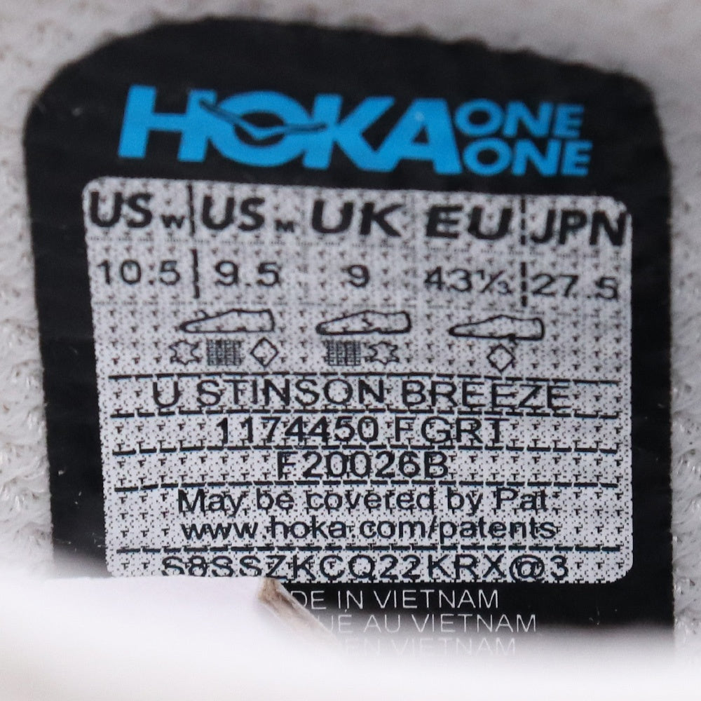 HOKA Stinson Breeze Frost Grout Sneakers White Size 27.5cm