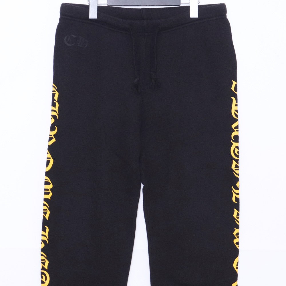 Chrome Hearts Side Logo Sweatpants Black Yellow Pants Size M