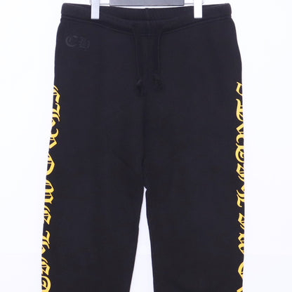 Chrome Hearts Side Logo Sweatpants Black Yellow Pants Size M