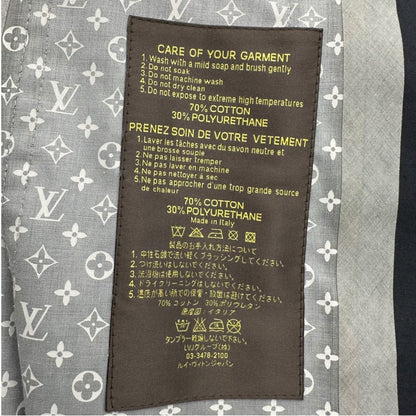 LOUIS VUITTON Monogram Zip Coated Macintosh Coat Size 34