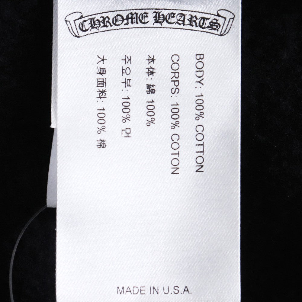 CHROME HEARTS Vertical Logo Hoodie Black Size XL