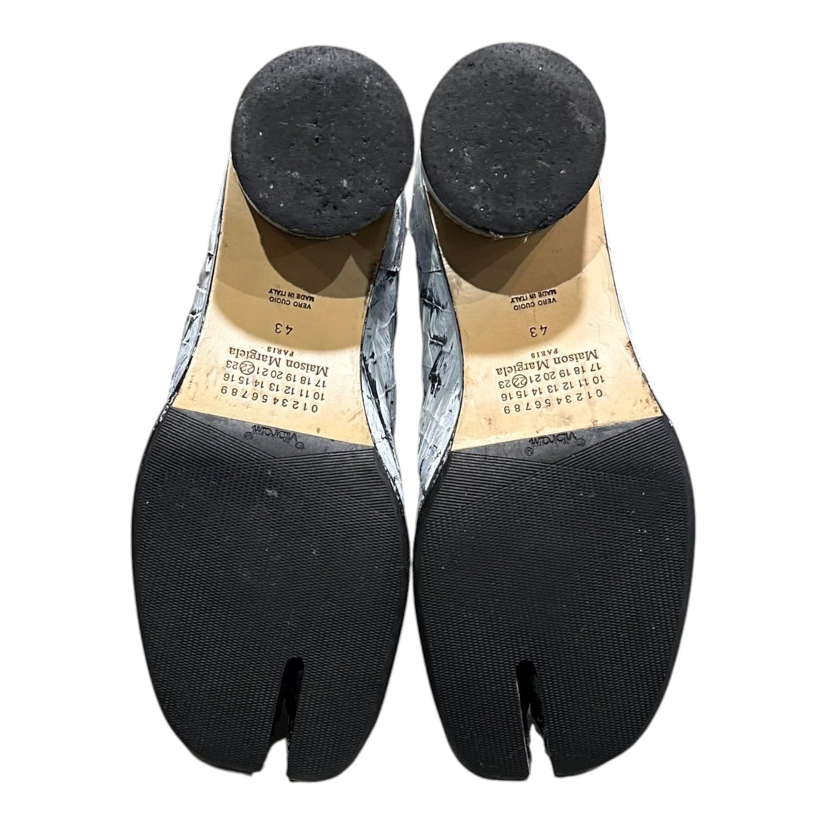 MAISON MARGIELA 21AW Tabi Croc Leather Boots Size EU 43