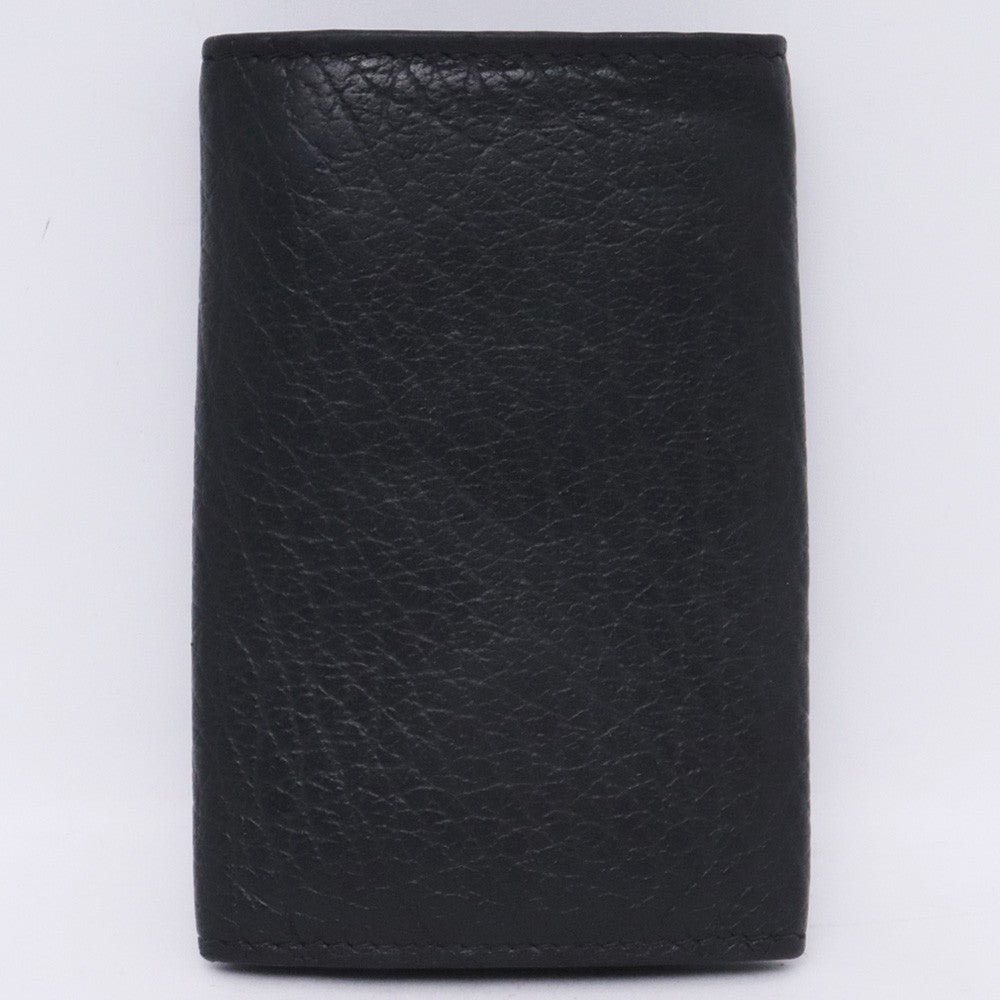 MAISON MARGIELA Leather Keyring 6-Ring Key Case Black Size F