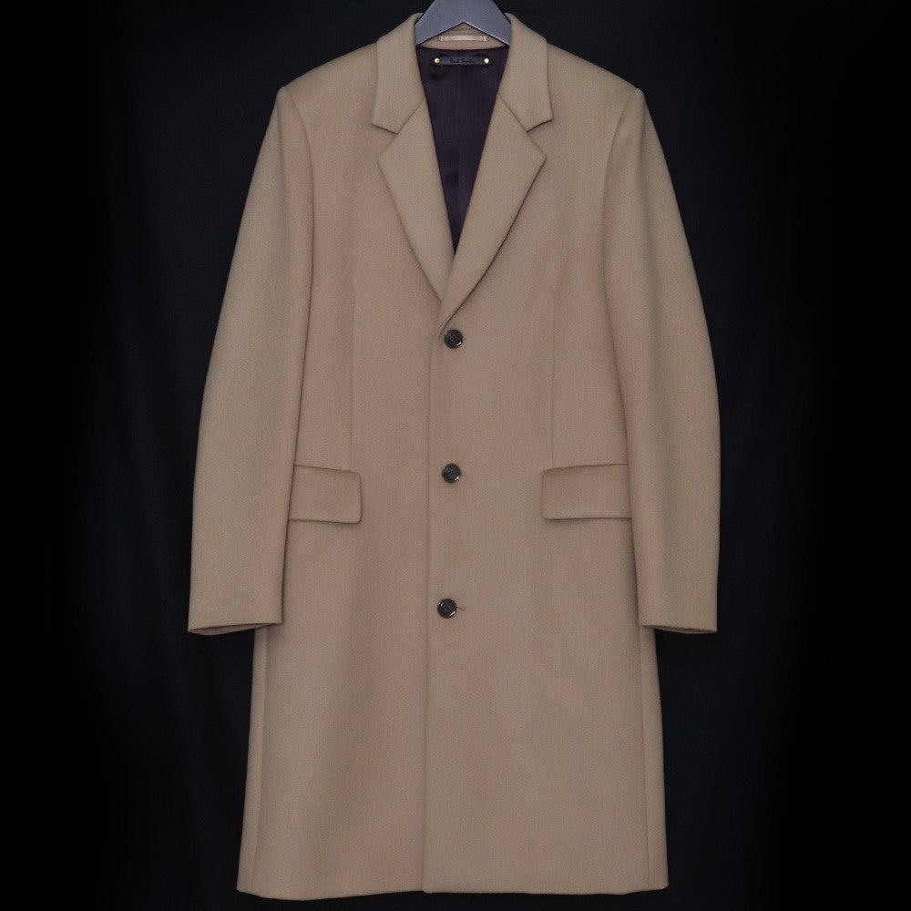 PAUL SMITH Wool Long Chesterfield Coat Brown Size M