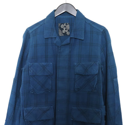 VISVIM Kilgore Military Check Jacket Blue Size 1