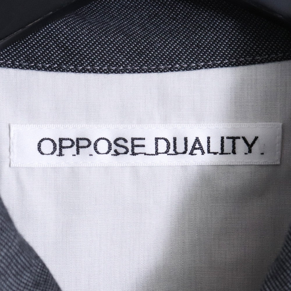 OPPOSE DUALITY 25AW Panel Button-Up Shirt Gray Size 48