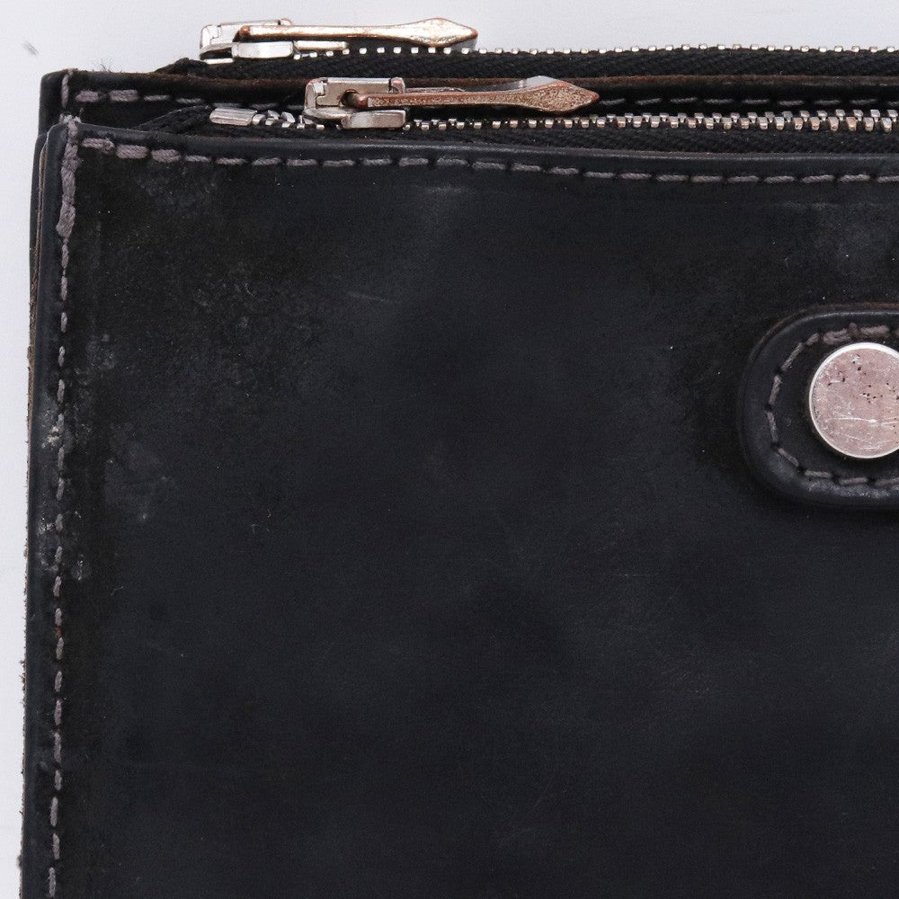 INCARNATION Horse Leather Long Wallet Black Size F