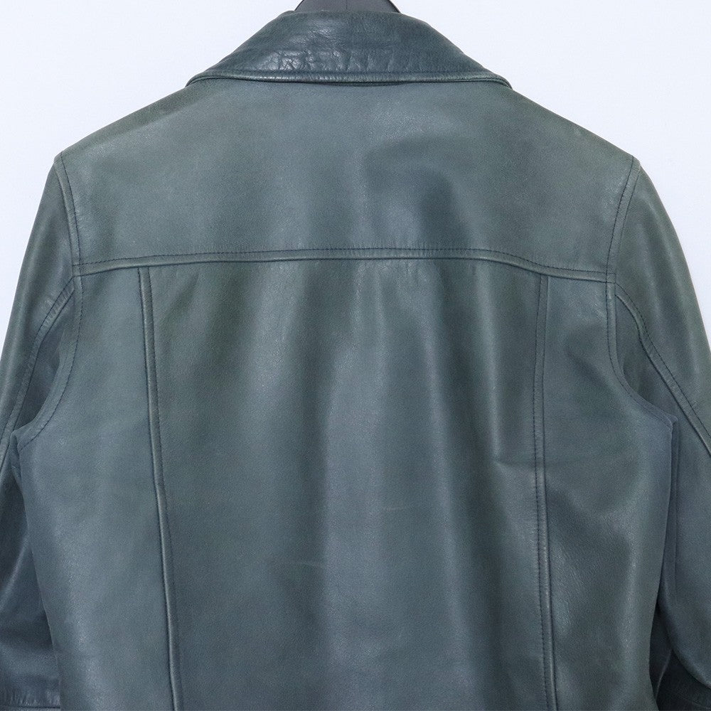 UNIFORM EXPERIMENT Double Riders Leather Jacket Gray Size 1