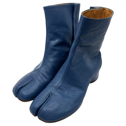 MAISON MARGIELA Tabi Leather Short Boots Blue Size 36