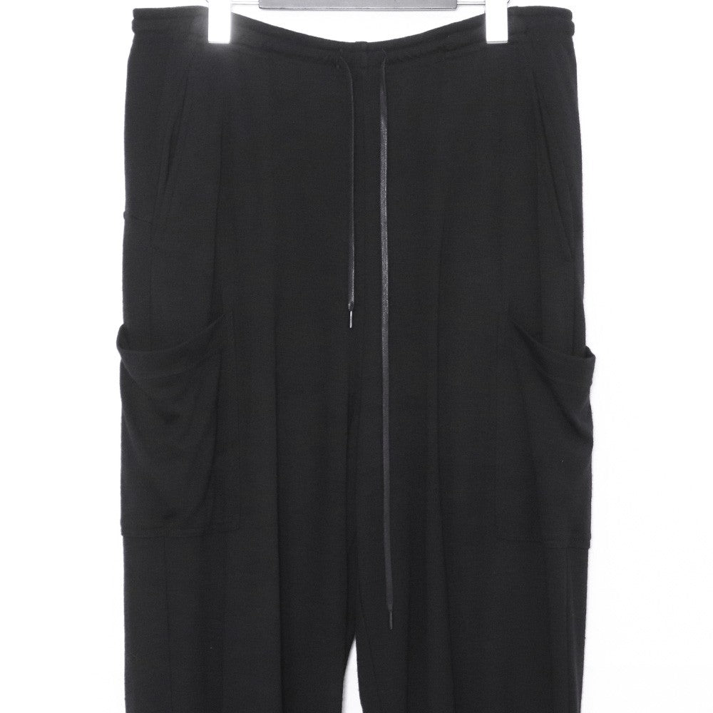 THE VIRIDI-ANNE 23AW Wool Jersey Trousers Black Size 3