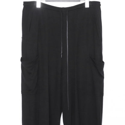 THE VIRIDI-ANNE 23AW Wool Jersey Trousers Black Size 3