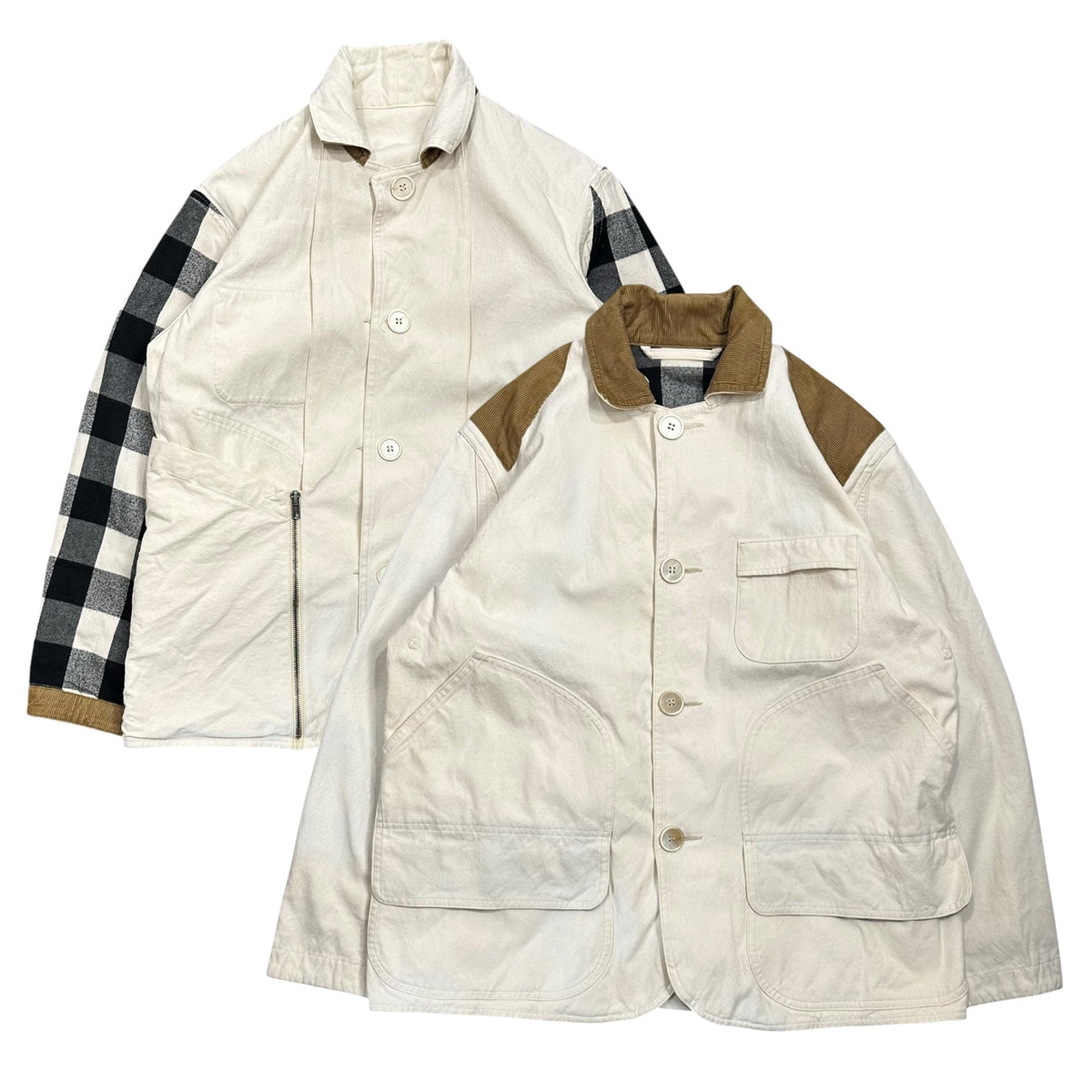 MAISON MARGIELA 22SS 4-Way Check Cotton Jacket Size 36