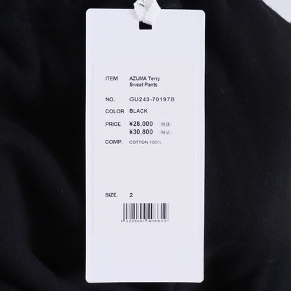 GRAPHPAPER 24AW Azuma Terry Sweatpants Black Pants Size 2