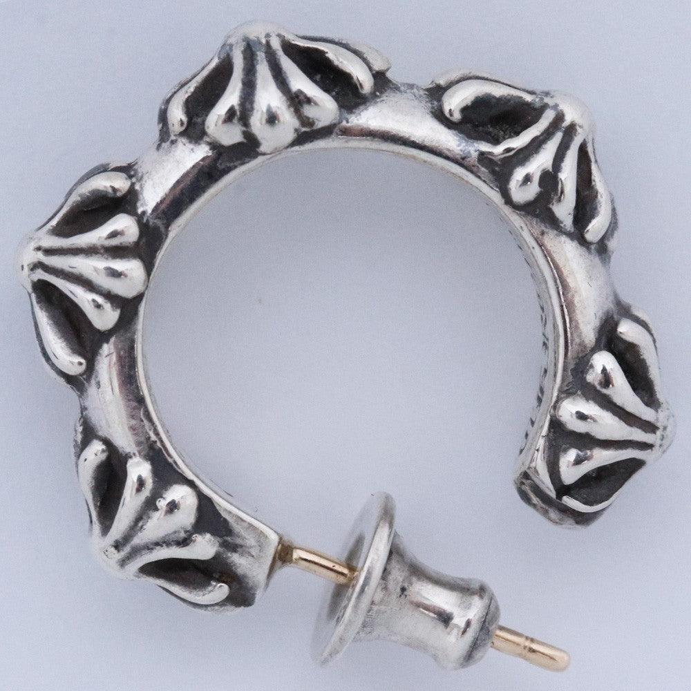 CHROME HEARTS HOOP CROSS SML Silver Hoop Earring Size F