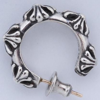 CHROME HEARTS HOOP CROSS SML Silver Hoop Earring Size F