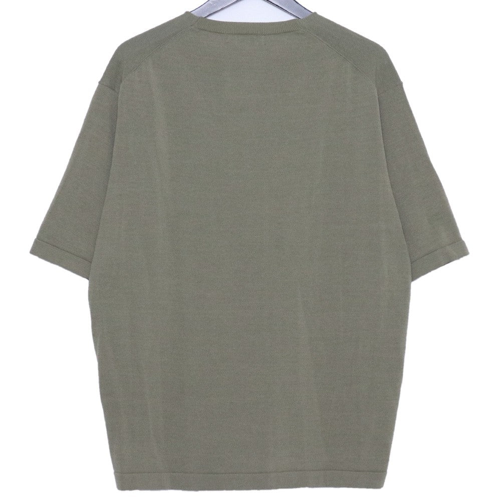 DEVOA 26AW Cotton Nylon Rayon SS Knit Green Size 2