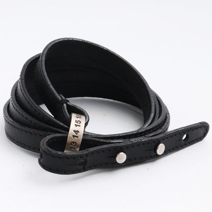Maison Margiela Leather Bracelet Black Size S