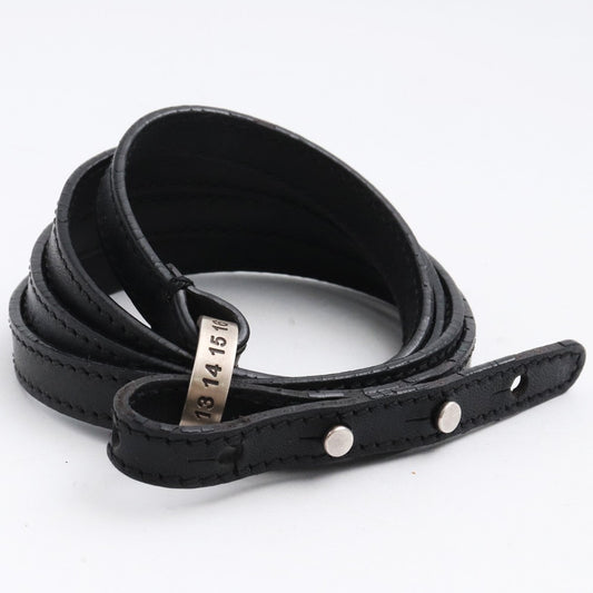 Maison Margiela Leather Bracelet Black Size S
