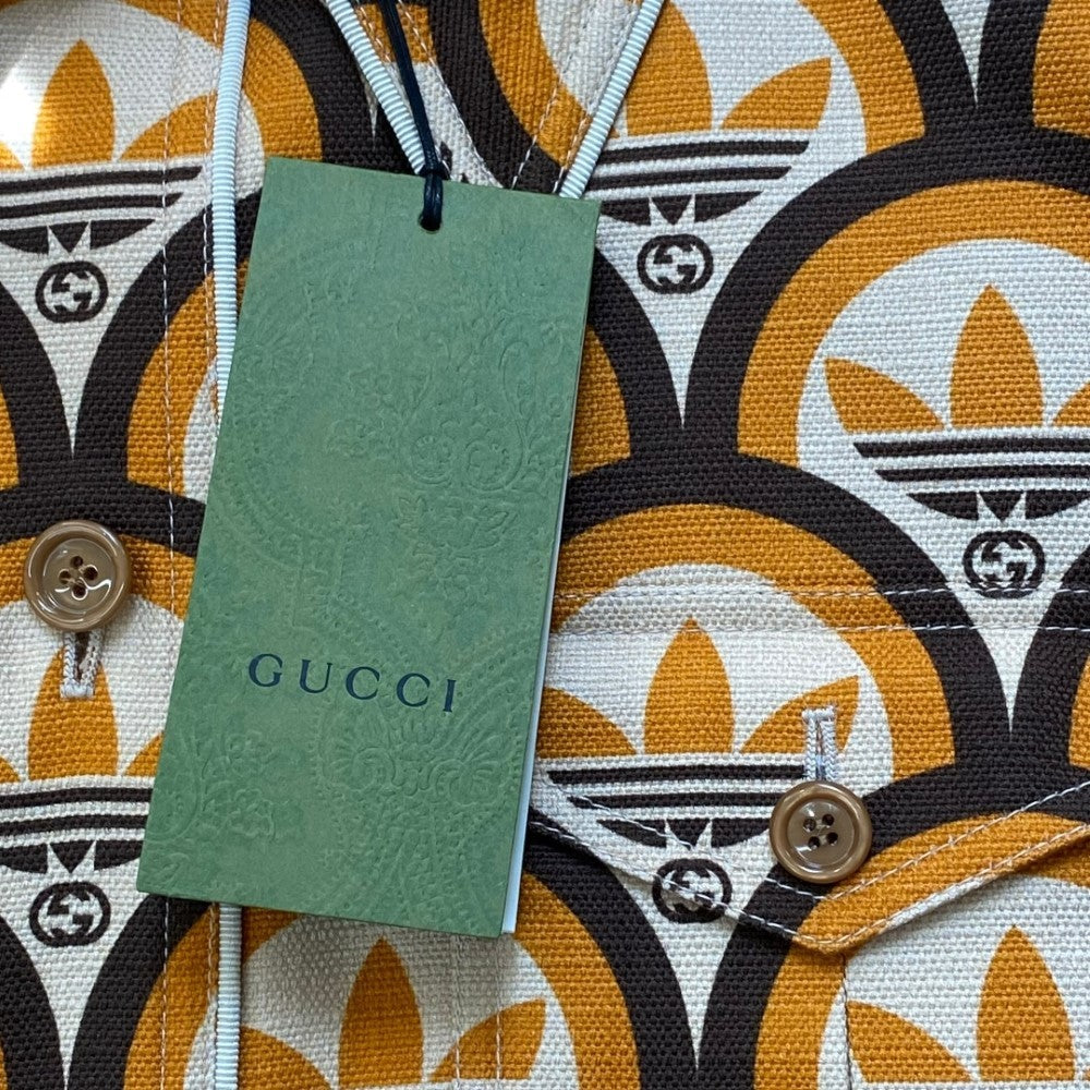 GUCCI × ADIDAS 22SS Interlocking G Shirt Beige Size 50