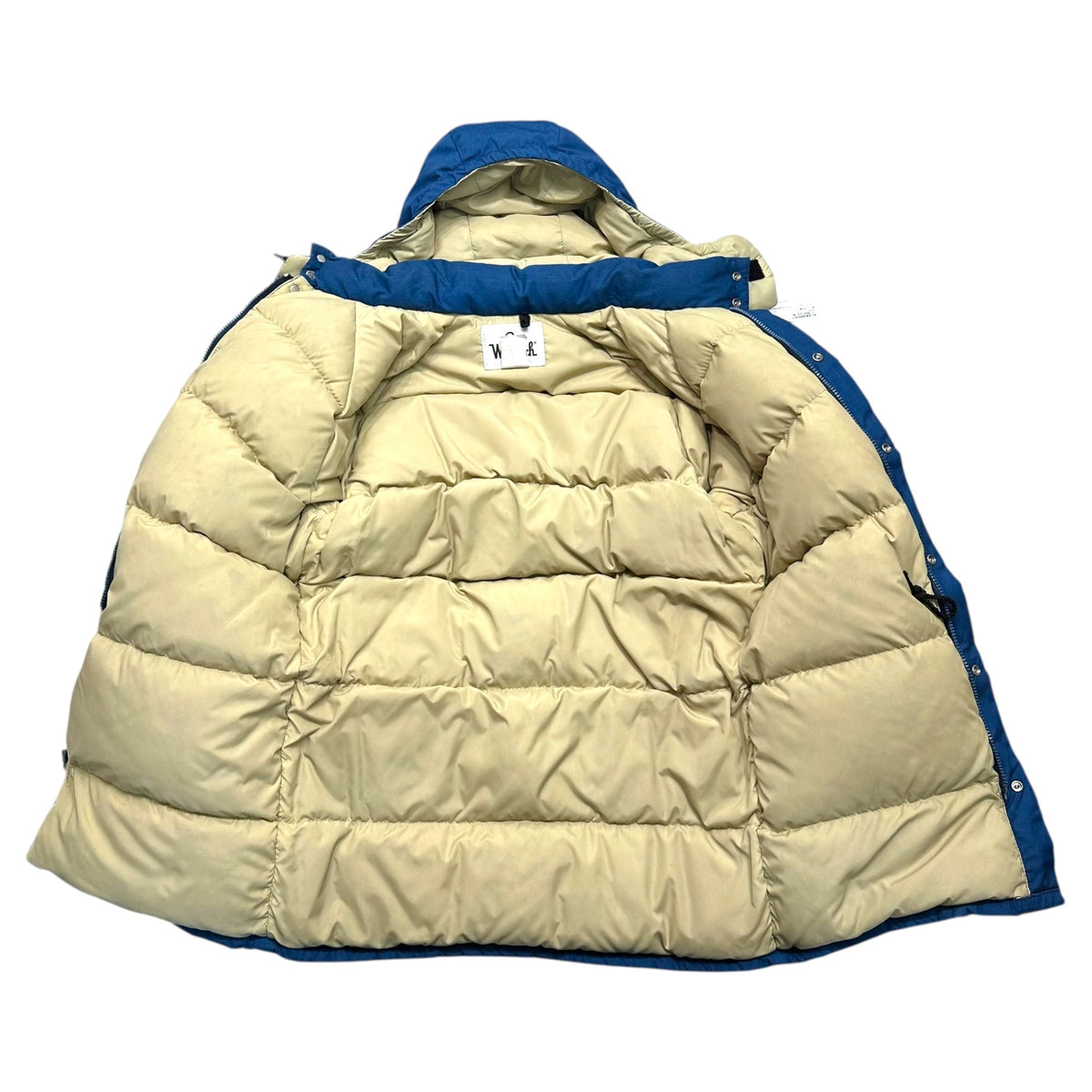 WOOLRICH 70s 65/35 Hooded Down Jacket Navy Size M
