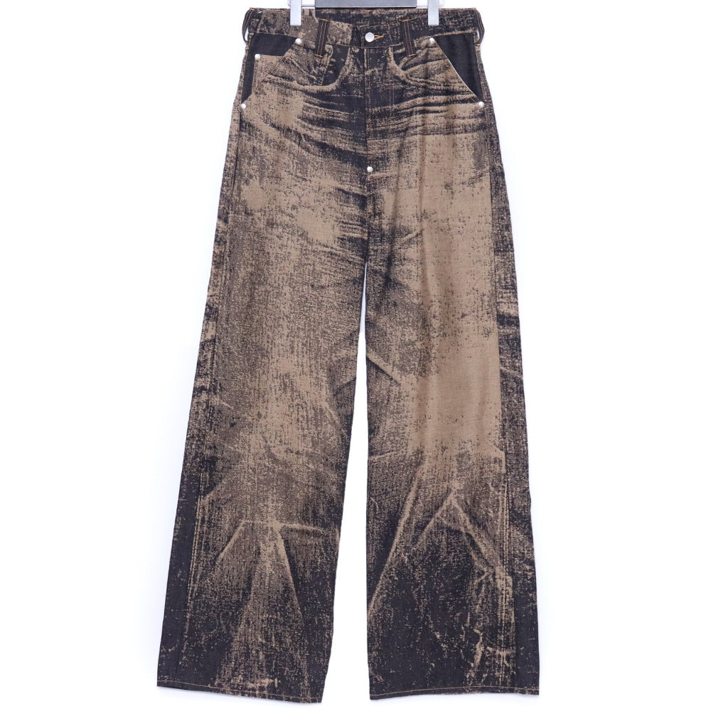 DAISUKE TANABE 26SS X-Ray Jacquard Wide Denim Jeans Size 32