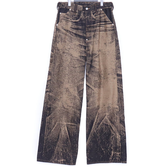 DAISUKE TANABE 26SS X-Ray Jacquard Wide Denim Jeans Size 32