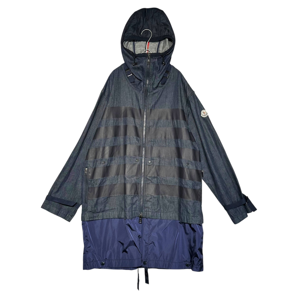 MONCLER ALAIN Urethane Tape Denim Jacket Indigo Size 0