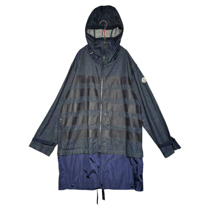 MONCLER ALAIN Urethane Tape Denim Jacket Indigo Size 0