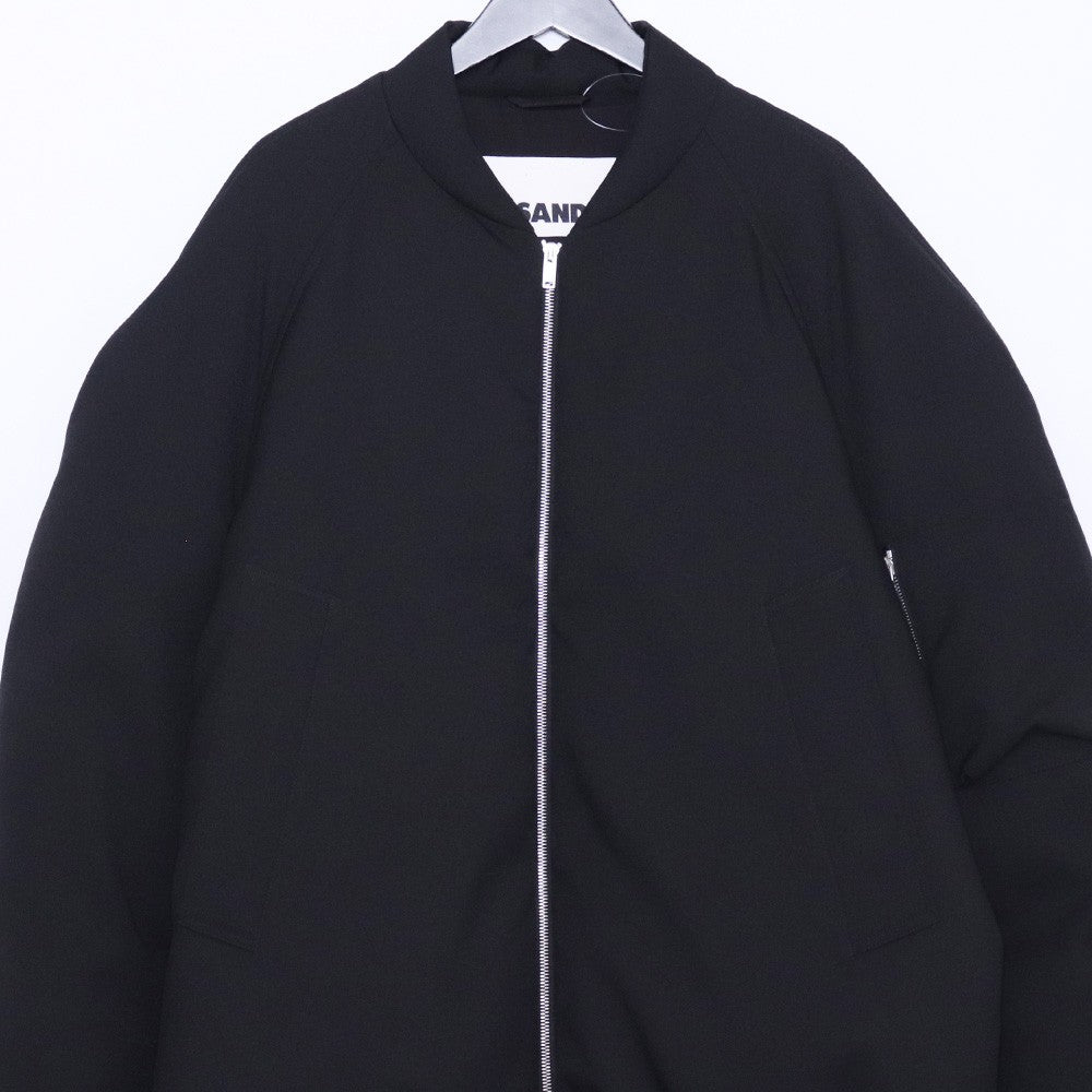 JIL SANDER 24AW Padded Feather Bomber Jacket Black Size 52