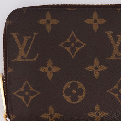 LOUIS VUITTON Monogram Zippy Wallet Brown Size F