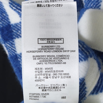 BURBERRY 23AW Check Wool Blend Overshirt Night Shirt Size L