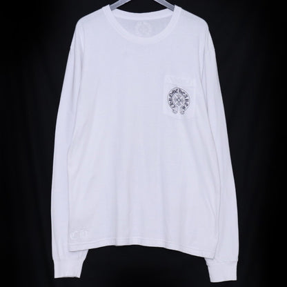 CHROME HEARTS LA Horseshoe Logo Long T-Shirt White Size XL