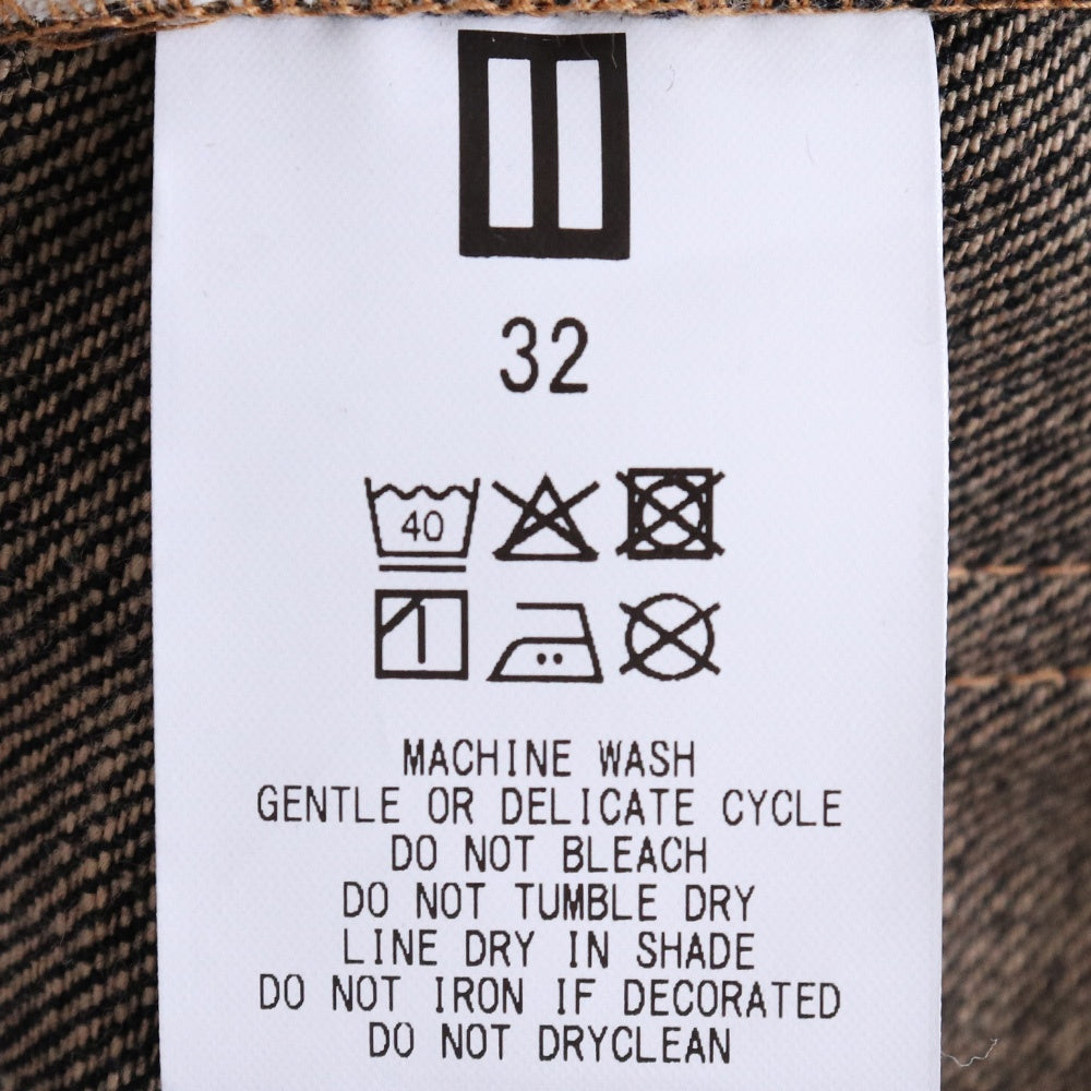 DAISUKE TANABE 26SS Coffee Black Wide Denim Size 32