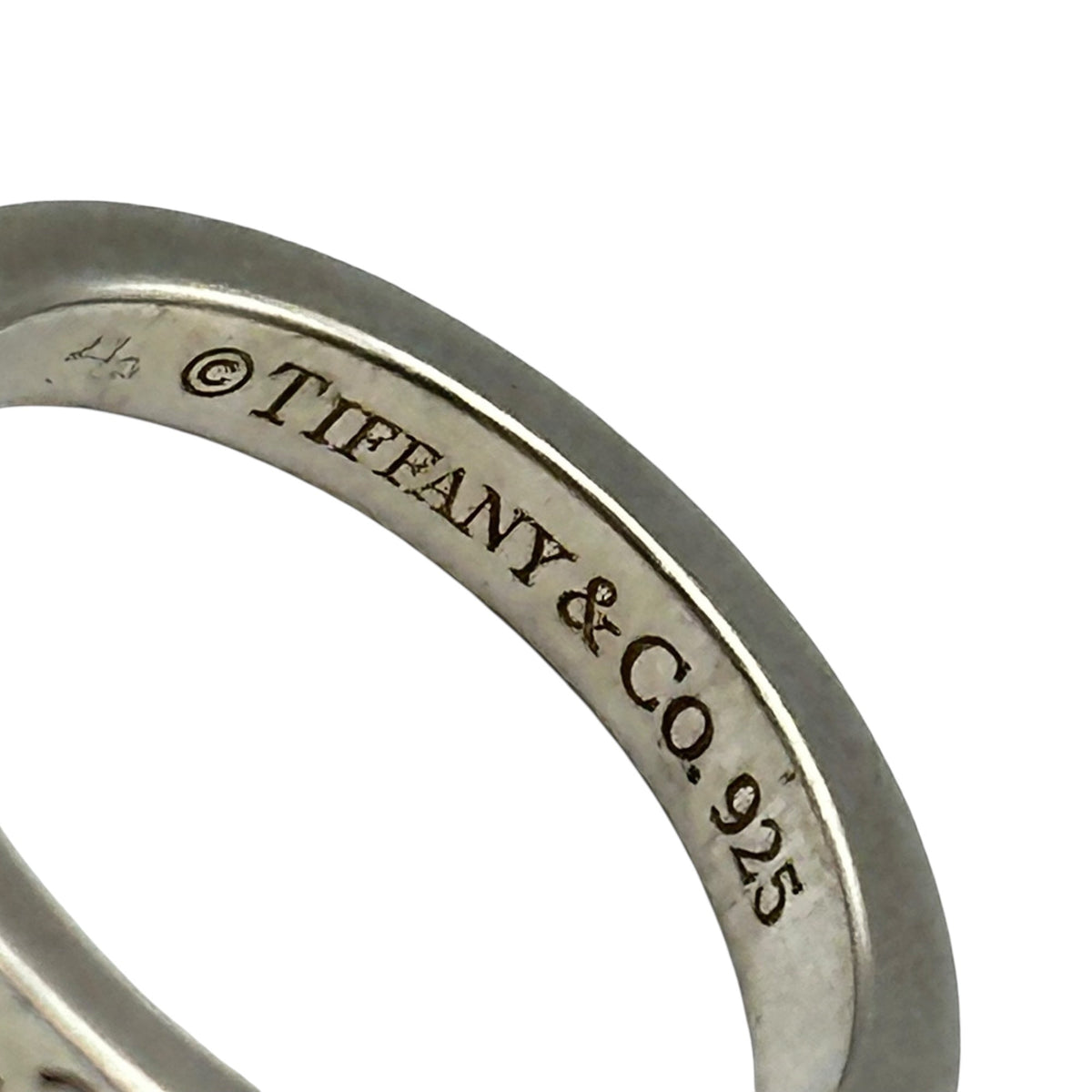 TIFFANY & CO. Notes Narrow Sterling Silver Ring Size JP 9