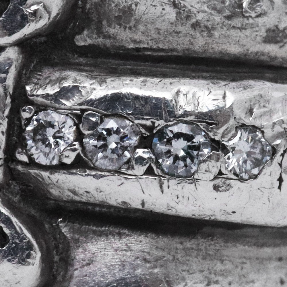 CHROME HEARTS Dagger Pave Diamond Ring Silver Size ONE SIZE