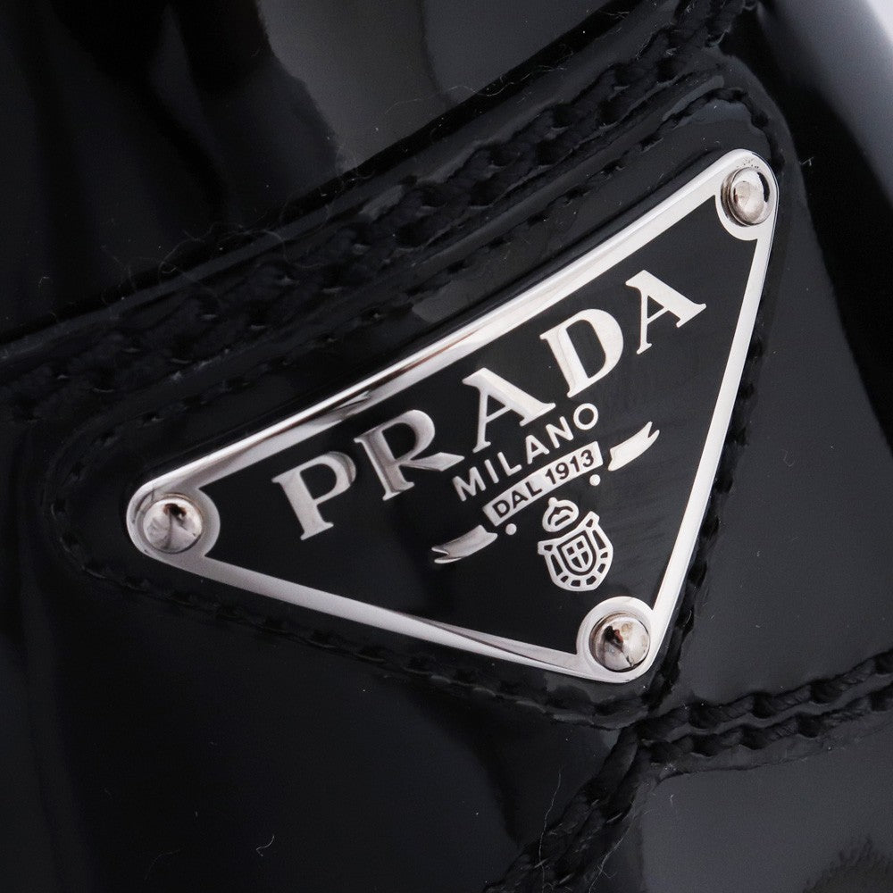 Prada Chocolate Brushed Leather Loafers Black Triangle Logo