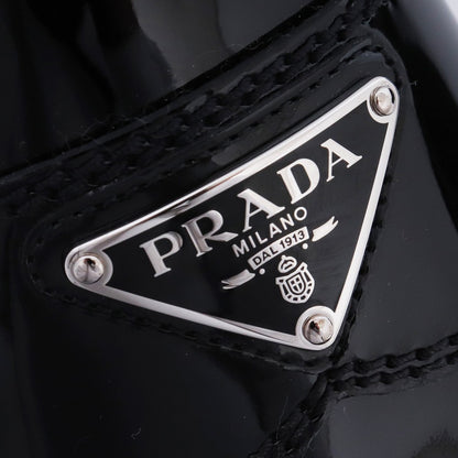 Prada Chocolate Brushed Leather Loafers Black Triangle Logo
