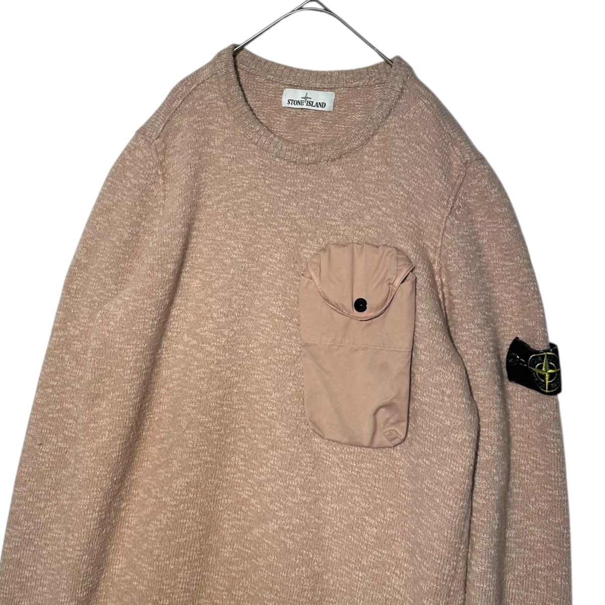 STONE ISLAND 21AW Compass-Patch Cargo Knit Beige Size L