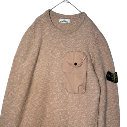 STONE ISLAND 21AW Compass-Patch Cargo Knit Beige Size L