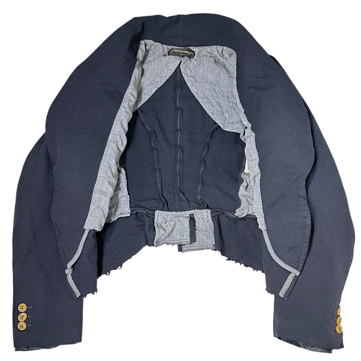 COMME des GARCONS 04SS Frizzy Polyester Jacket Navy Size S