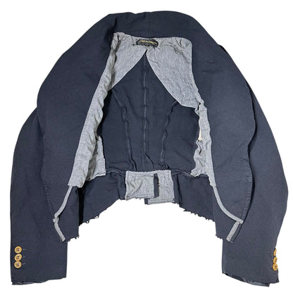 COMME des GARCONS 04SS Frizzy Polyester Jacket Navy Size S