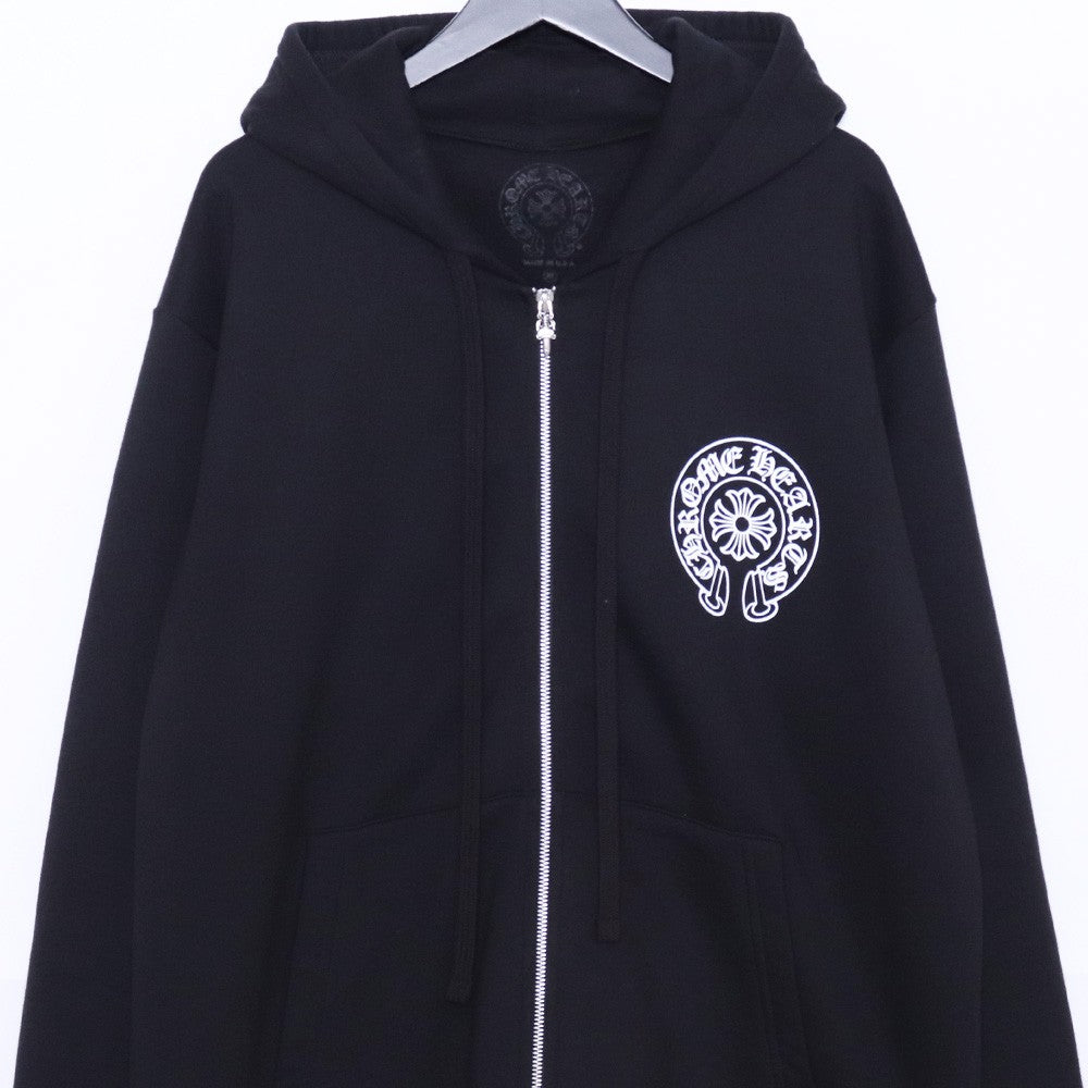 CHROME HEARTS Tokyo Ltd Back Horseshoe Hoodie Black Size M