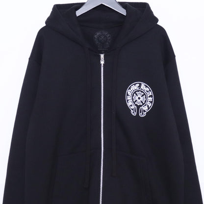 CHROME HEARTS Tokyo Ltd Back Horseshoe Hoodie Black Size M