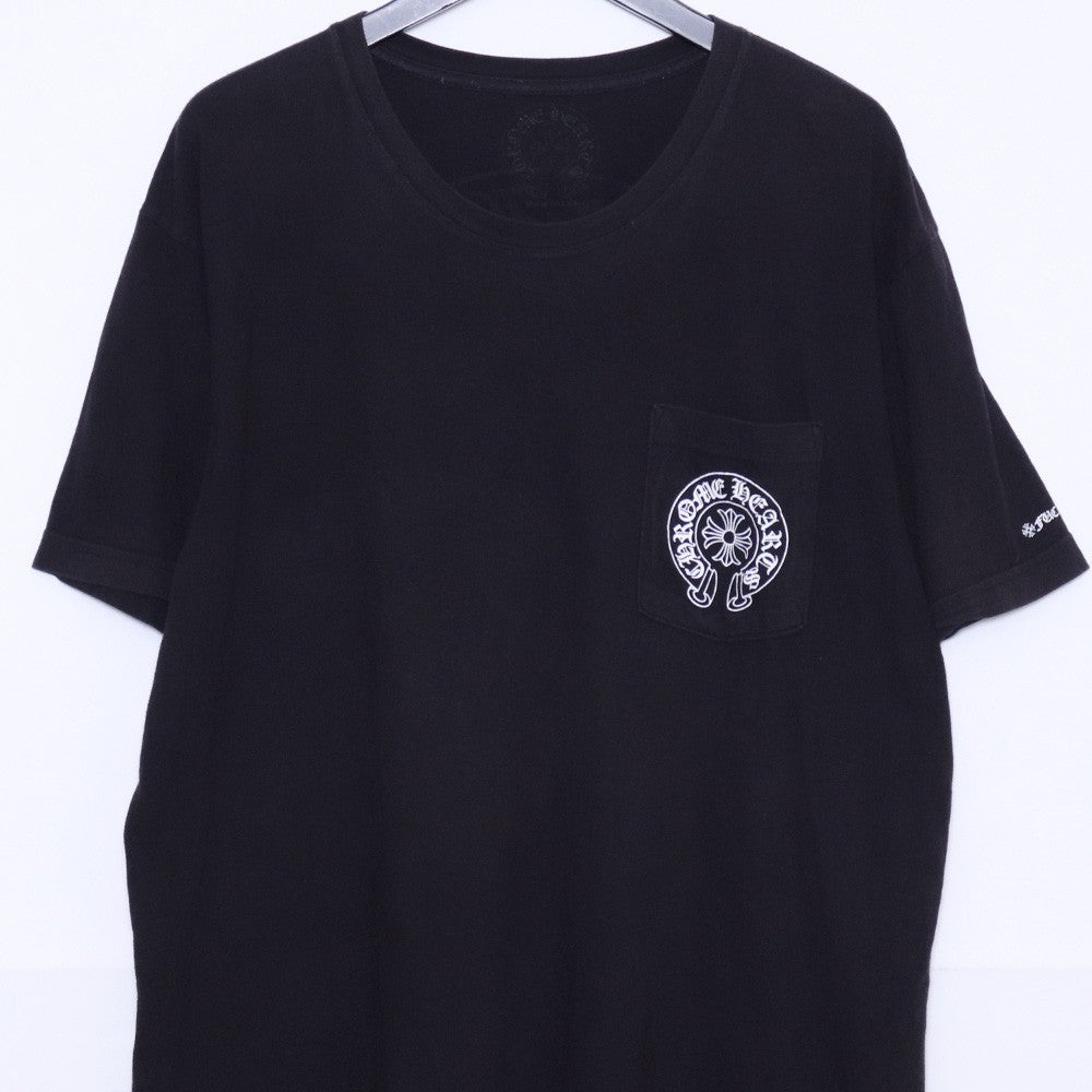 Chrome Hearts Horseshoe Pocket T-Shirt Black Size XL