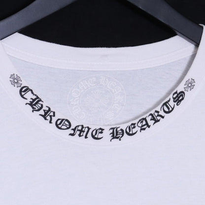 CHROME HEARTS Neck Logo Long Sleeve T-Shirt White Size XL