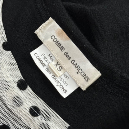 COMME des GARCONS 11AW Polka Dot Mesh Knit T-Shirt Size XS