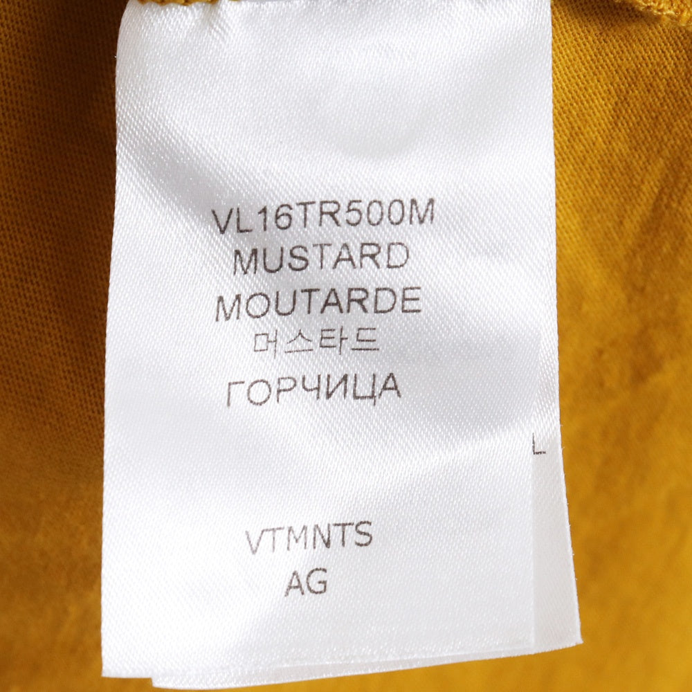 VTMNTS COLLEGE TSHIRT T College Logo T-Shirt Yellow Size XL